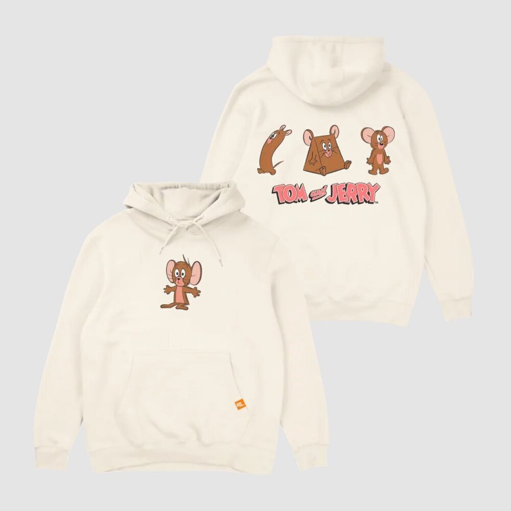 Retrokid x Hanna Barbera Tom & Jerry Hijinx Hoodie - Ivory - Graphic